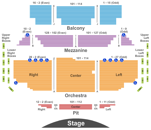 Curtis Phillips Center For The Performing Arts Seating Chart: Full House
