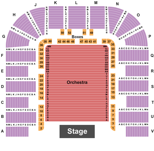 DAR Constitution Hall Seating Chart: Endstage 3