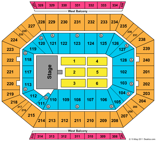 DCU Center Seating Chart