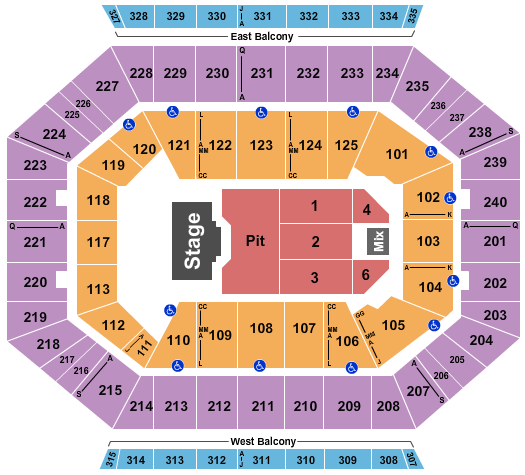 DCU Center Seating Chart: Billy Strings