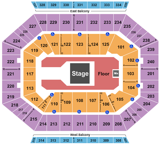 DCU Center Seating Chart: Forrest Frank