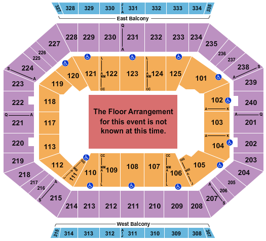 DCU Center Seating Chart: Generic Floor