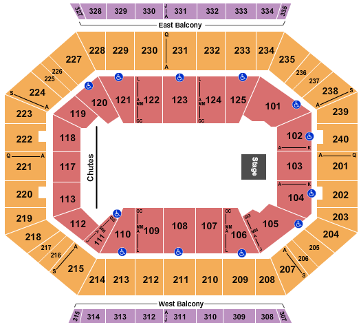 DCU Center Seating Chart: PBR 2