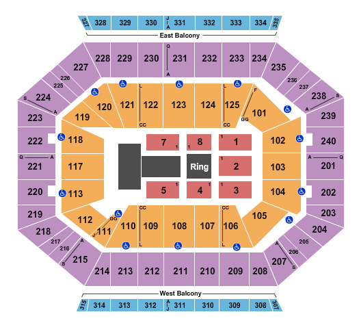 DCU Center Seating Chart: WWE 2