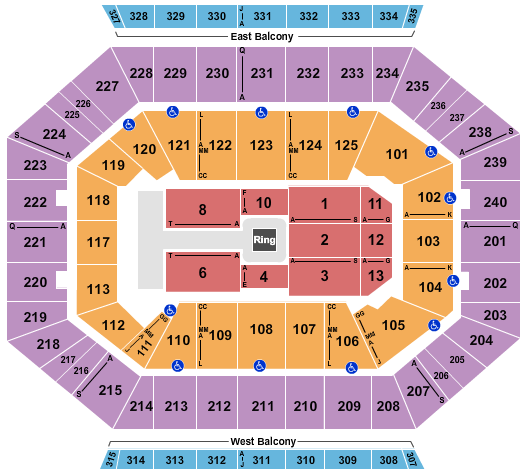 DCU Center Seating Chart: WWE