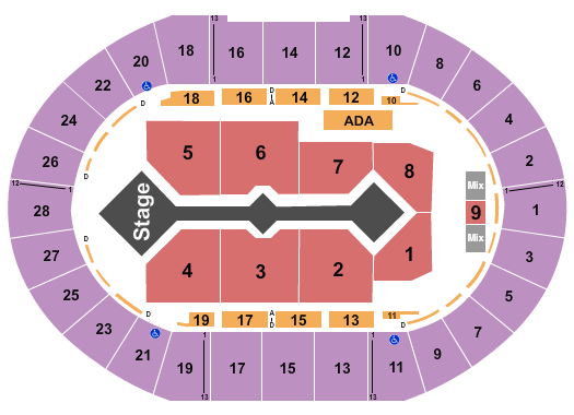 DECC Arena Seating Chart: For King and Country