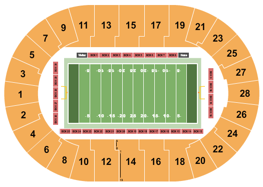 DECC Arena Seating Chart: Football