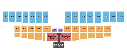 DEX - Dakota Events CompleX Seating Chart: Endstage - Catwalk