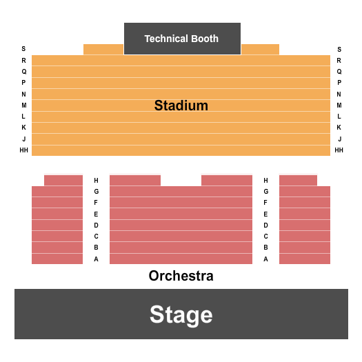 D L Parsons Theatre - Denver Seating Chart: Endstage