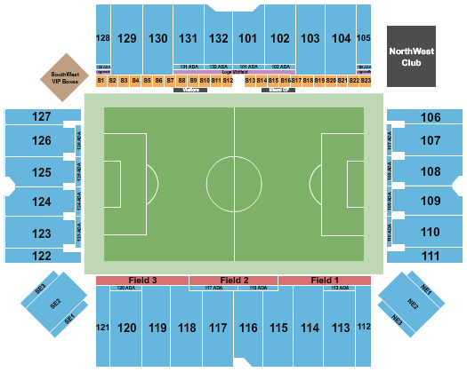 Chase Stadium Seating Chart: Soccer Reserved