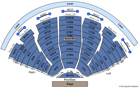 DTE Energy Music Theatre Seating Chart