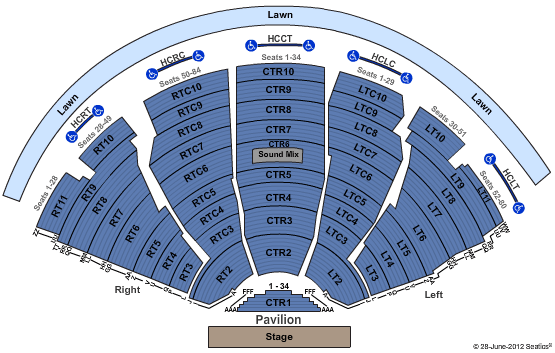 Seating Chart Dte Energy Music Center