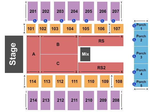 Dacotah Bank Center Seating Chart: Endstage 6