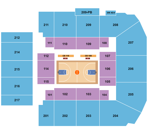 Dahlberg Arena At Adams Event Center Seating Chart: Basketball