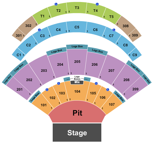 Daily's Place Amphitheater Seating Chart: Dustin Lynch