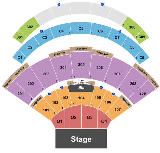 Daily's Place Amphitheater Seating Chart: Endstage RSV 2