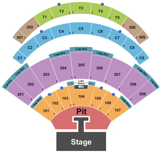 Daily's Place Amphitheater Seating Chart: Old Dominion
