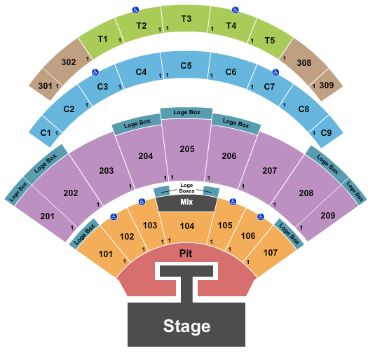 Daily's Place Amphitheater Seating Chart: Old Dominion