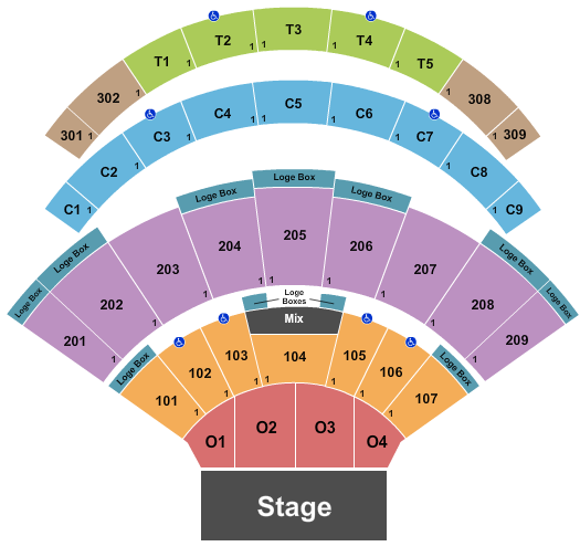 Daily's Place Amphitheater Seating Chart: Shania Twain