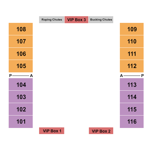 Dale Pahlke Arena Seating Chart: Rodeo 2