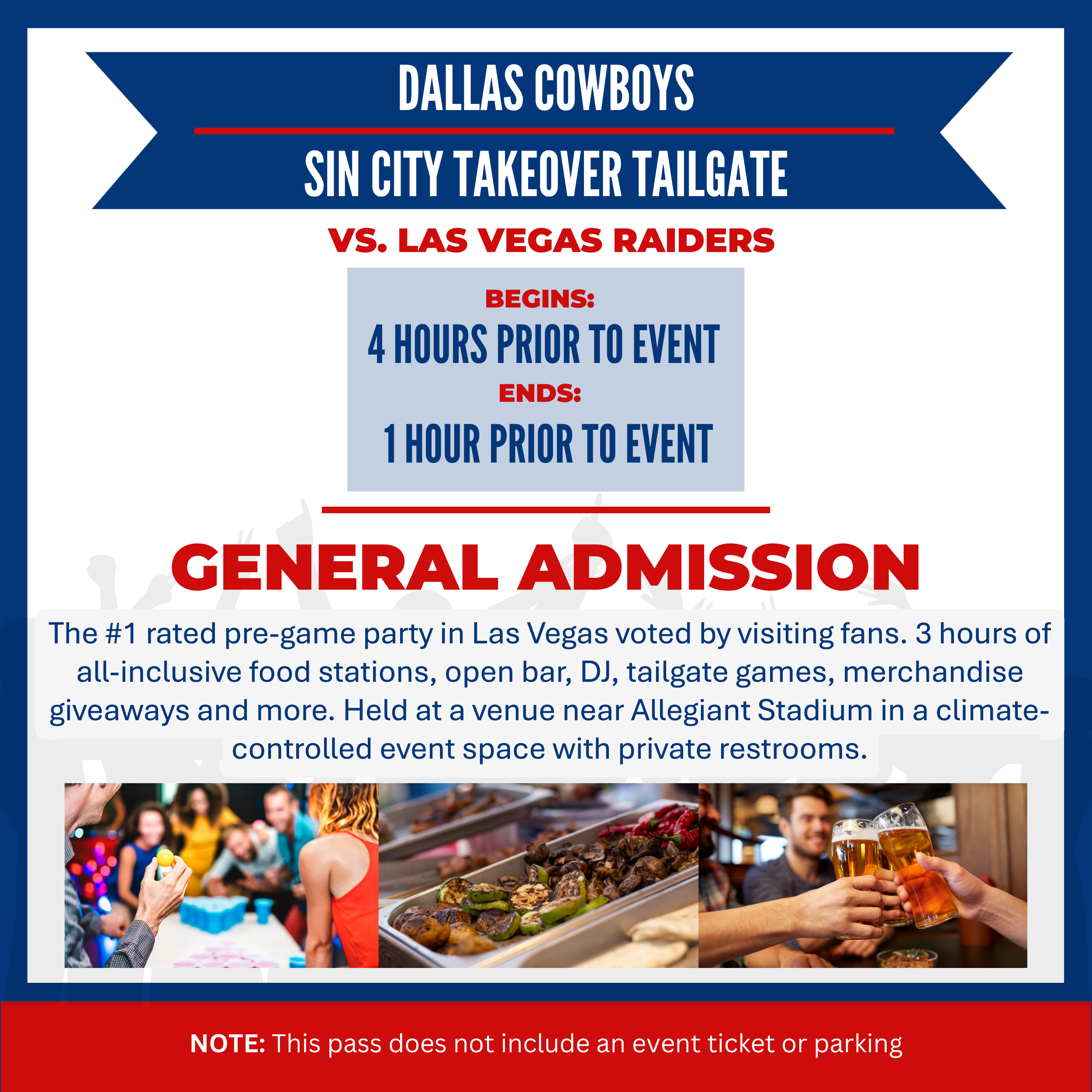 WSKY Stadium Seating Chart: Tailgate - Cowboys