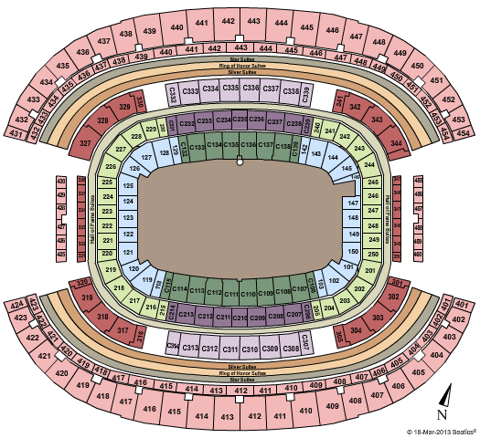 AT&T Stadium seating chart - Click here to buy Arlington PBR - Professional Bull Riders Tickets