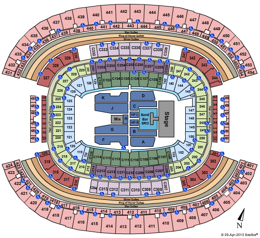Dallas Cowboys Stadium Seating Chart