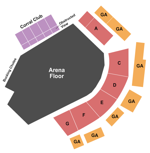 Dan Russell Rodeo Arena Seating Chart: Rodeo