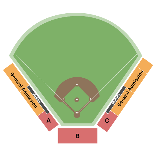 Danville Ballpark Seating Chart: Baseball