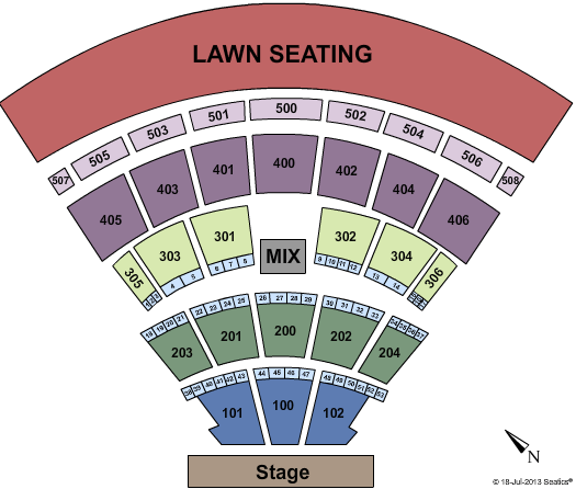Live Nation Darien Lake Seating Chart