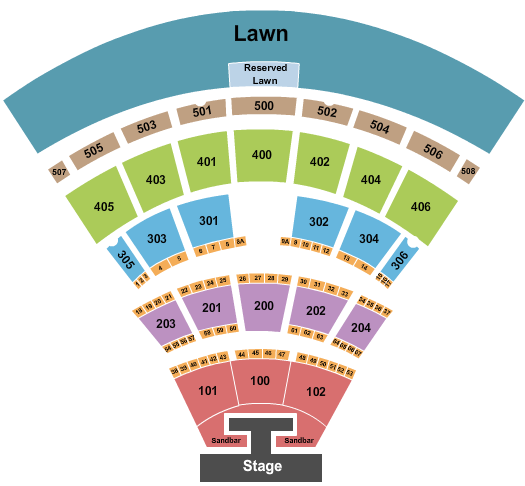 Darien Lake Amphitheater Seating Chart