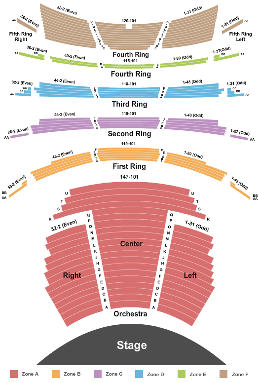 David H. Koch Theater Seating Chart
