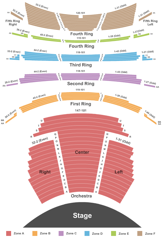 Seating Chart New York State Theater