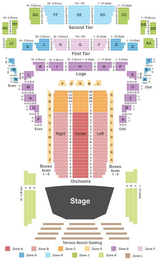Jacoby Symphony Hall Seating Chart