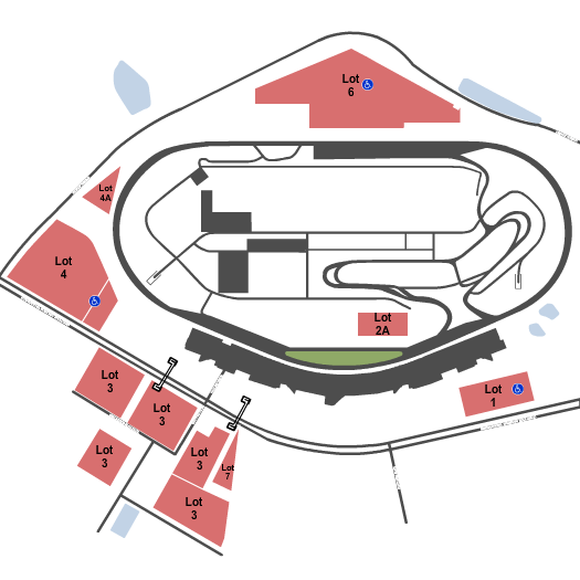 Daytona International Speedway Parking Lots Map
