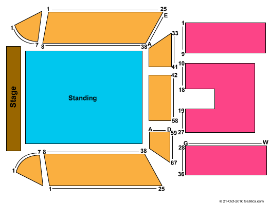 De Montfort Hall Seating Chart: End Stage