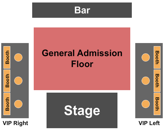 Deep End Live Seating Chart: GA Floor/VIPs