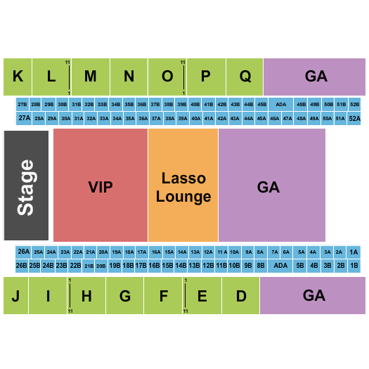 Del Mar Arena Seating Chart: Concert 2