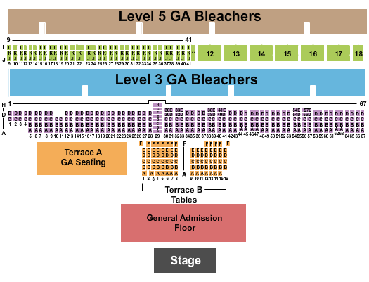 Del Mar Fairgrounds Seating Chart: Endstage GA 2