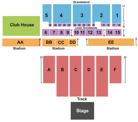 Delaware State Fairgrounds Seating Chart: Concert