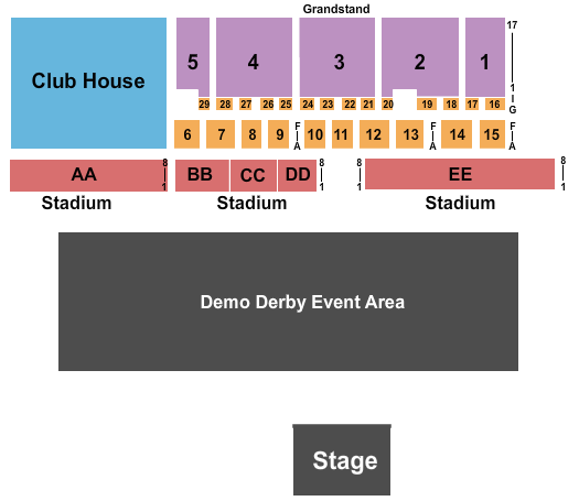 Delaware State Fairgrounds Seating Chart: Demolition Derby 2