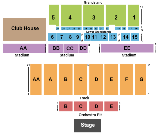 Delaware State Fairgrounds Seating Chart: Endstage Pit