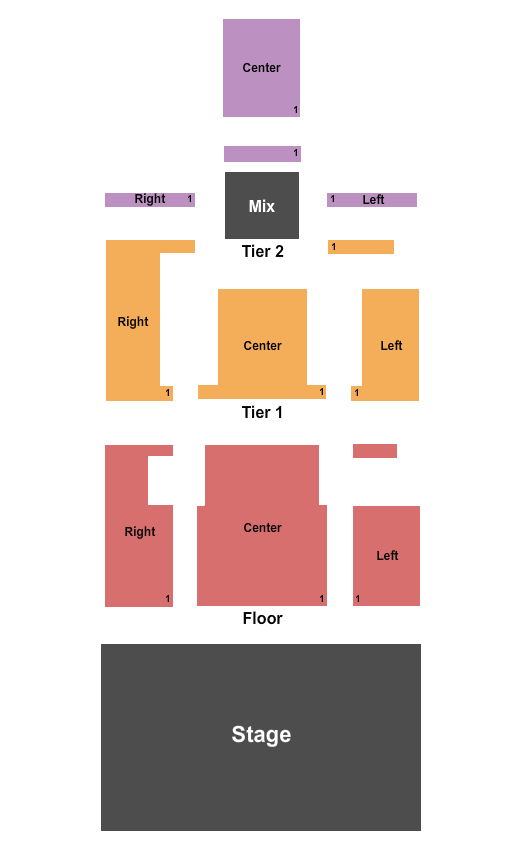 Delmar Hall Seating Chart: Endstage Reserved