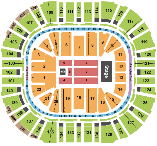 Delta Center Seating Chart: Adam Sandler