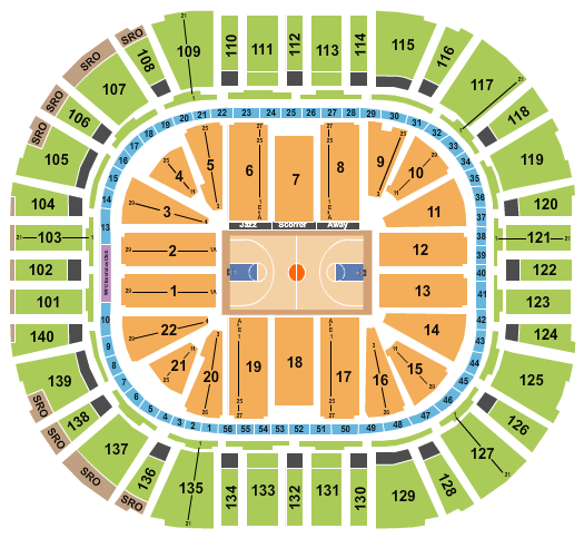 Delta Center Seating Chart: Basketball - Globetrotters