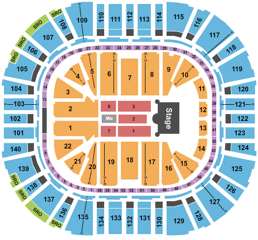 Delta Center Seating Chart: Endstage 7