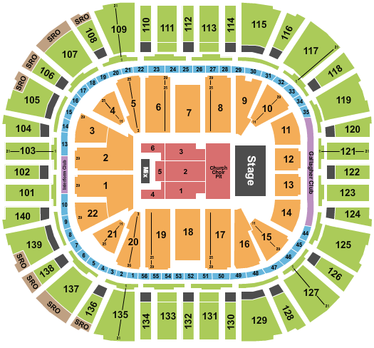 Delta Center Seating Chart: Eric Church