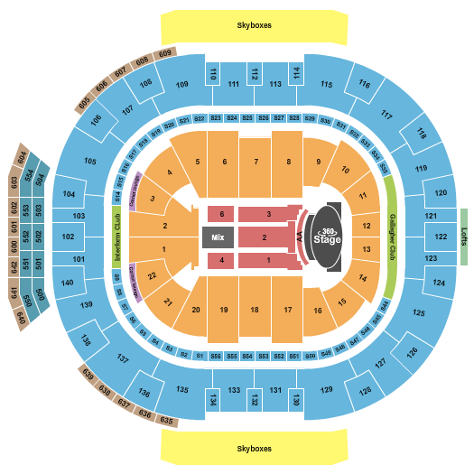 Delta Center Seating Chart: Garth Brooks