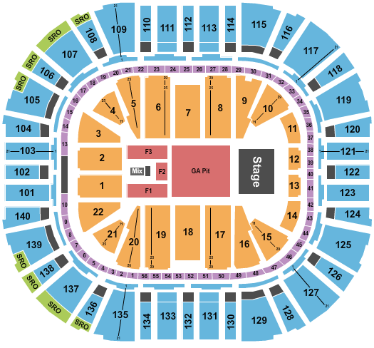 Delta Center Seating Chart: Lany