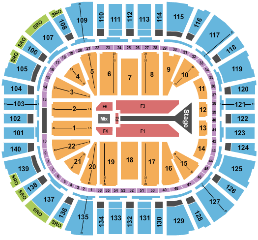 Delta Center Seating Chart: Maroon 5